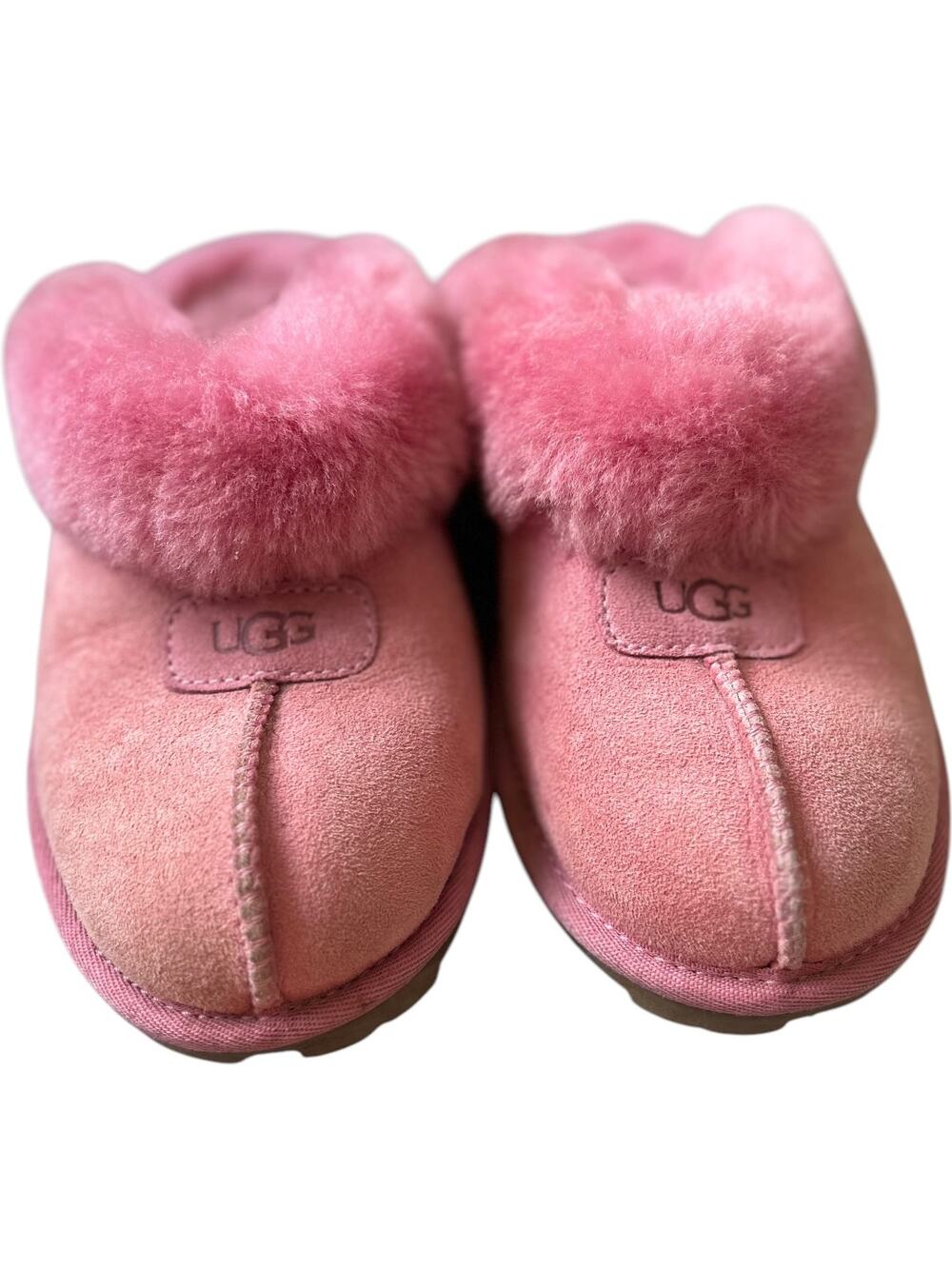 Authentic UGG Women's Orchid Pink Coquette Slide on Slippers Size 5 EUC